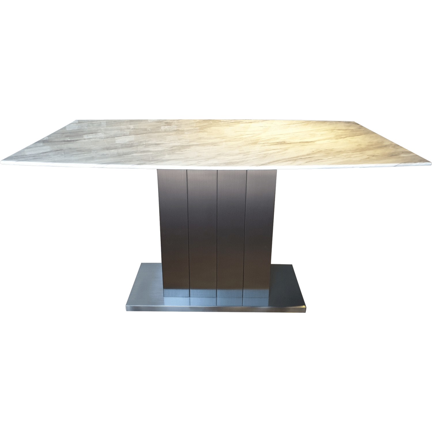 stainless steel pedestal table