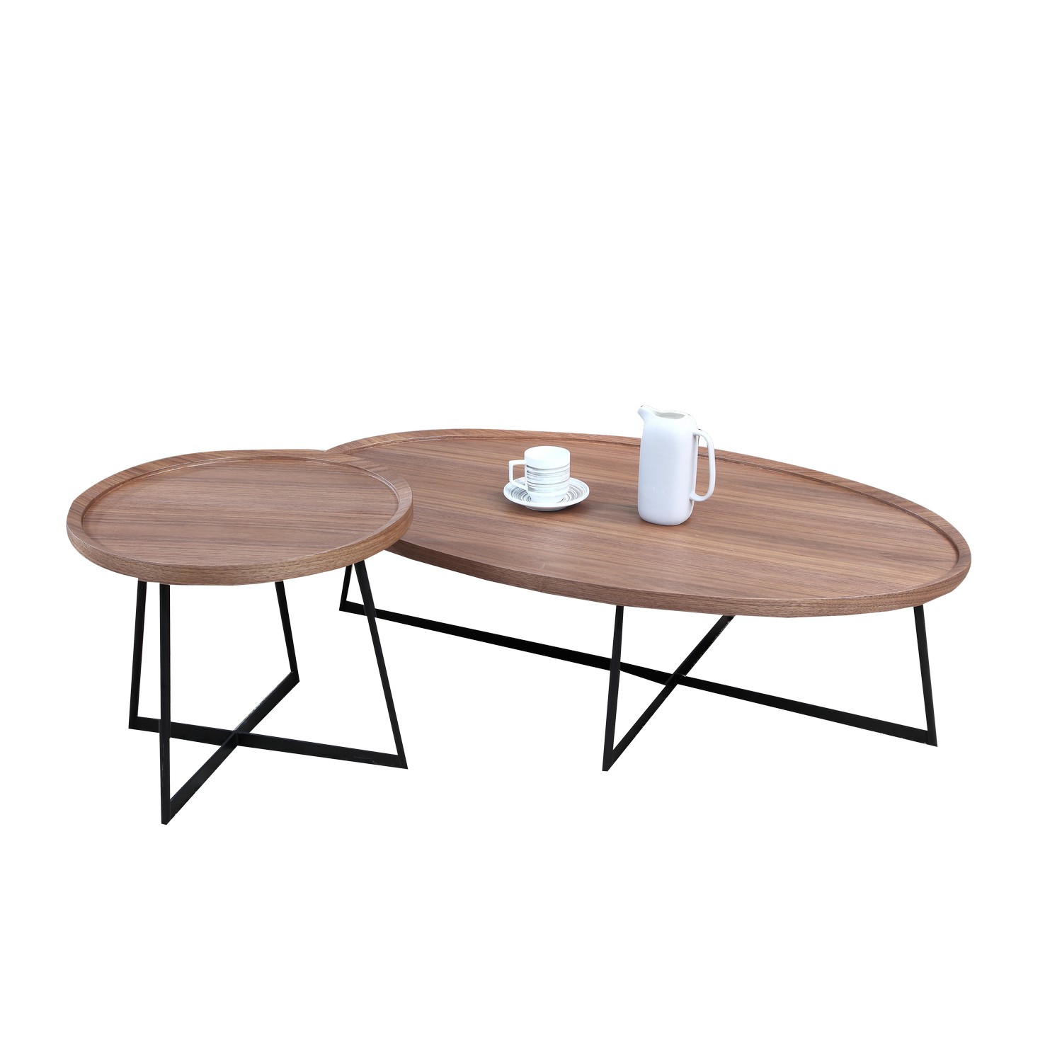 Brc6588a Oval Wooden Coffee Table Carlo Hofmann